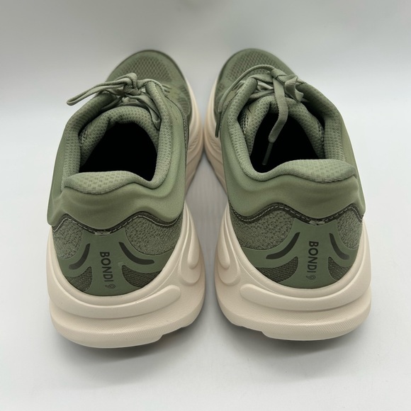 HOKA Bondi 9 Size 12D Wide Green Running Shoes New In Box - Picture 5 of 9
